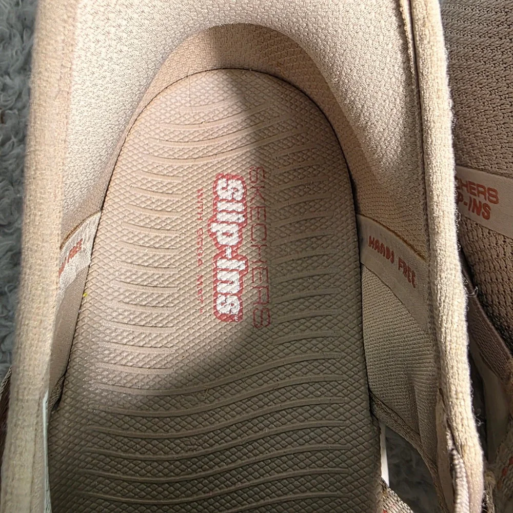 Skechers Slip-ins On-the-GO Hands Free GO Walk Flex Sandals Tan 11‎ NEW